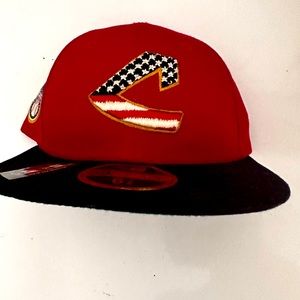 New Era 59FIFTY Cleveland Indians Fitted Cap Size 6 7/8 (Red)